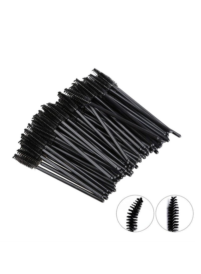 Generic 100 PCS Disposable Eyelash Brush Mascara Brushes Makeup Brushes Kits for Eye Lashes Extension Eyebrow and Makeup, Bottle(balck) - Image 5