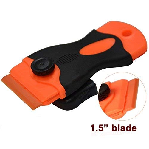 SCHOFIC Glue Remover Mini Razor Plastic Double Edged Blade Scraper with Steel Blades for Scraping Labels Decals from Glass Windshields 1 - Image 2