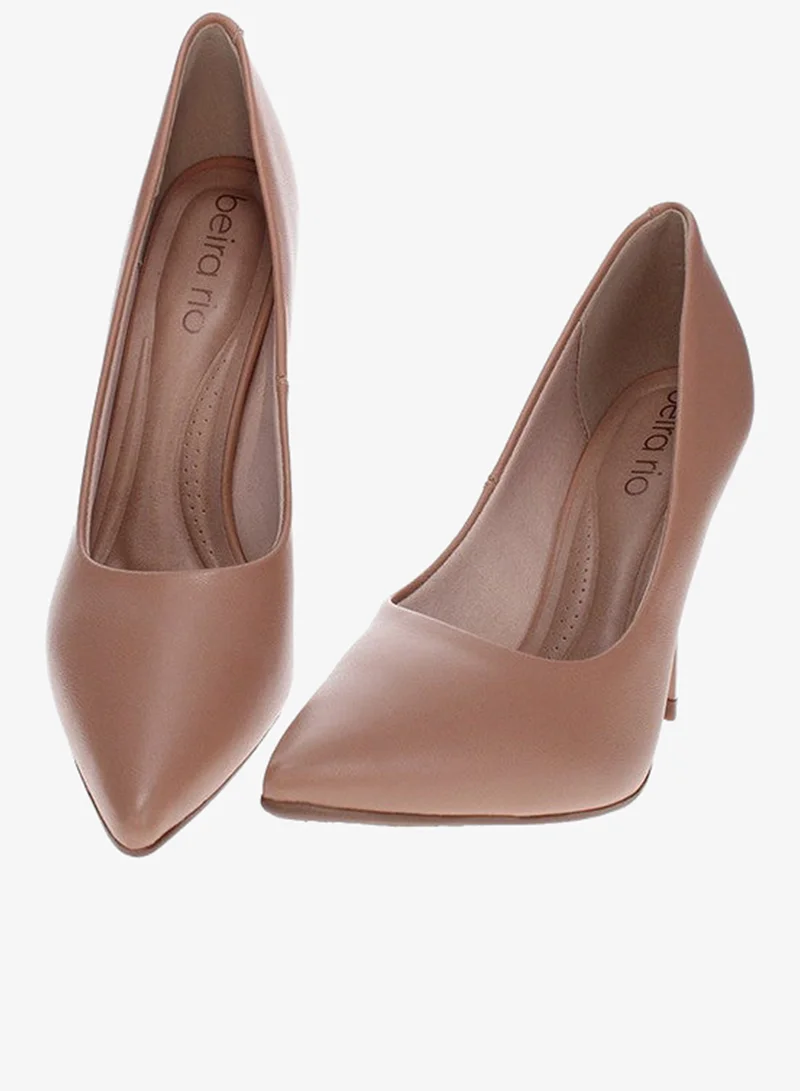 Beira Rio Nude Low Heels Pump for Women – Elegant Office Heel Shoes & Classic Pumps for Girls for Women | Best Price UAE