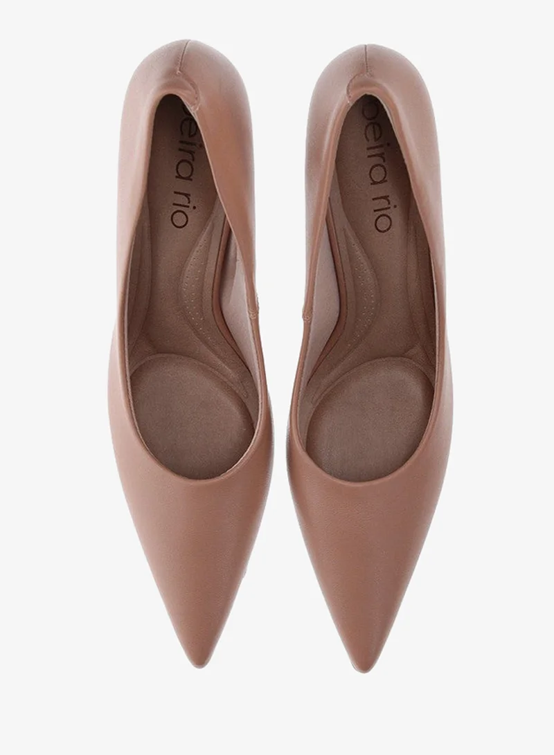 Beira Rio Nude Low Heels Pump for Women – Elegant Office Heel Shoes & Classic Pumps for Girls for Women | Best Price UAE