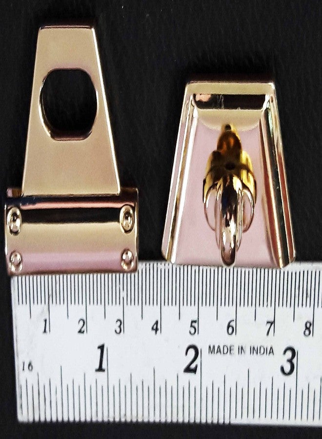 Tia قفل حقيبة تيا، مشبك، مشابك، أزرار كبس، مثبتات للحقائب، الملابس وأعمال DIY مقاس 34 مم (شكل مثلث - لف لفتحه، 4 مجموعات) - Image 4