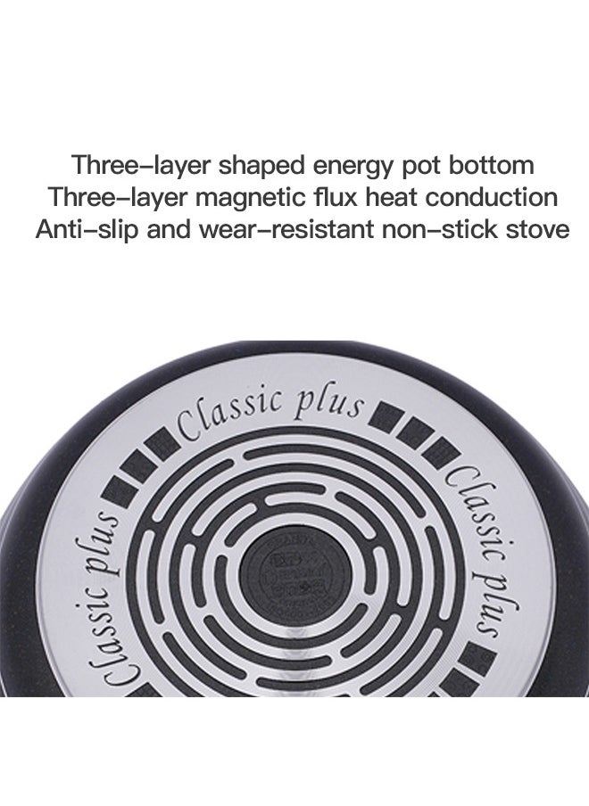 DESSINI - Granite Cookware Sets 10-Piece With Glass Lids, Non Stick Pots And Pans Set, Cooking Set Suitable For Induction Cooker, Gas Cooker And Other Multi-Stove - Image 1