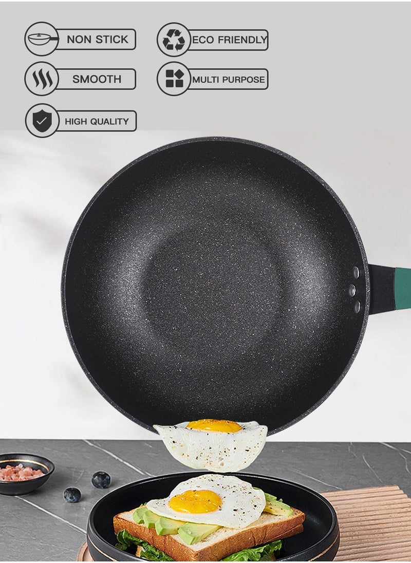 DESSINI - Granite Cookware Sets 10-Piece With Glass Lids, Non Stick Pots And Pans Set, Cooking Set Suitable For Induction Cooker, Gas Cooker And Other Multi-Stove - Image 1
