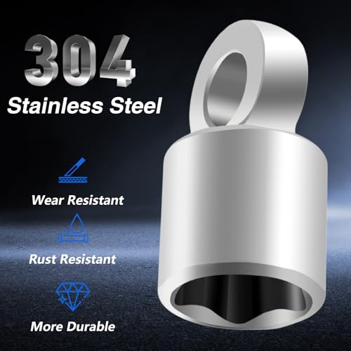 KPALAG Stainless Steel Spare Wheel Handle CNC Spare Tire Socket Tool Compatible with Toyota Lexus Highlander Sienna Replace#: 51942-28010 - Image 3