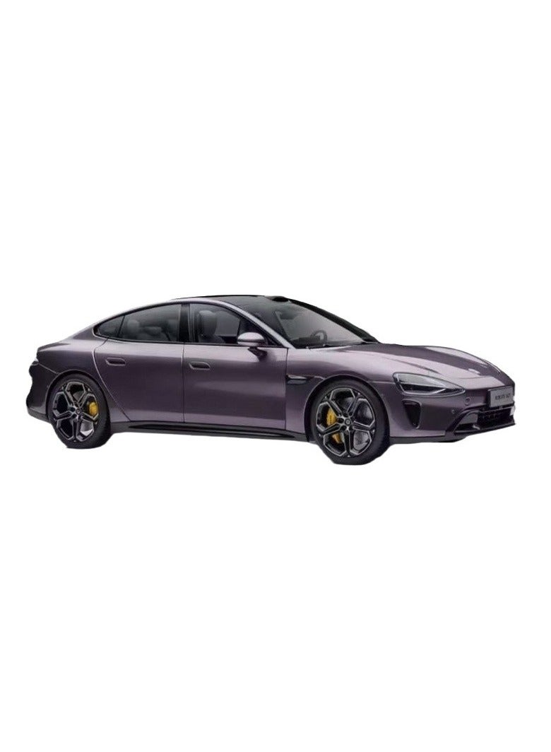 general 1:24 Xiaomi SU7 alloy car model with audio new energy simulation model car alloy collection ornament (Xiaguang purple) - Image 1