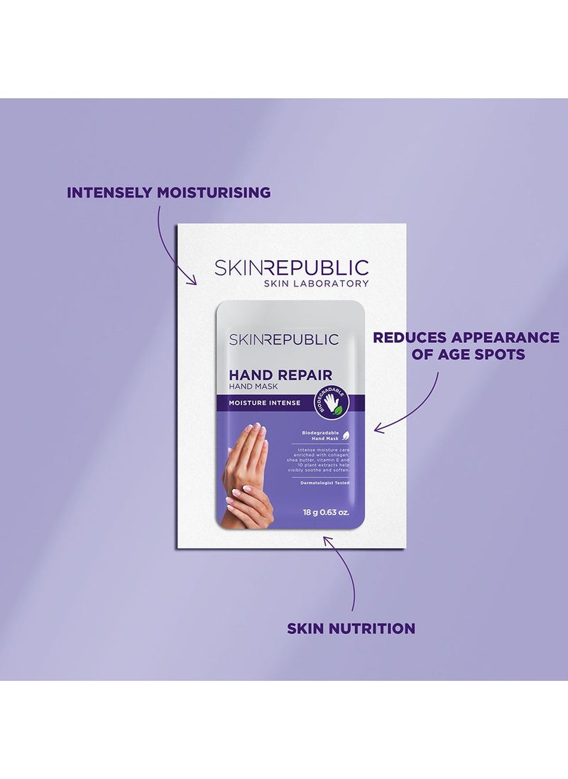 SKIN REPUBLIC Skin Republic Hand Repair Mask, Intensely Moisturising, Brightens Dark Spots, With Vitamin E, (1 pair) 18g  - Image 5
