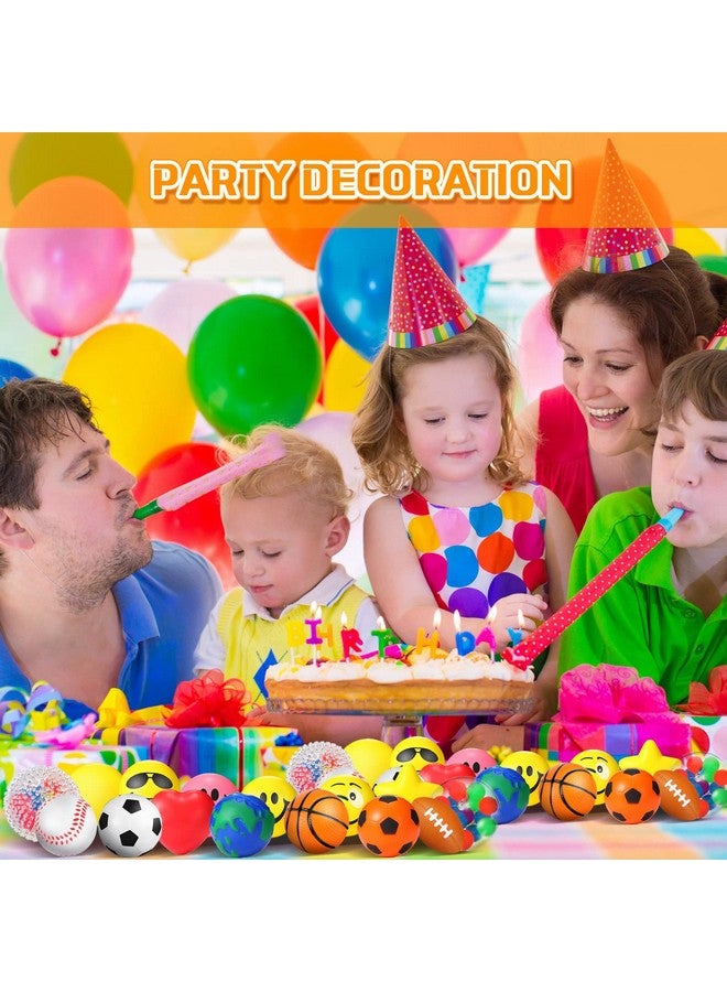 Civaner 30 Pieces Stress Balls 2 Inch Stress Smile Balls Stress Ball Pack Stress Relief Small Balls Toys Prizes For Teens Treasure Box Classroom Prizes School Office Party Favor Birthday Gift Multicolors - Image 5