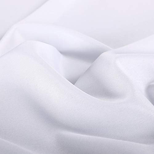 Ascoza 2pack 70 Inch White Round Tablecloth in Polyester Fabric for Wedding/Banquet/Restaurant/Parties - Image 4