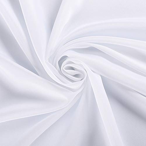 Ascoza 2pack 70 Inch White Round Tablecloth in Polyester Fabric for Wedding/Banquet/Restaurant/Parties - Image 3