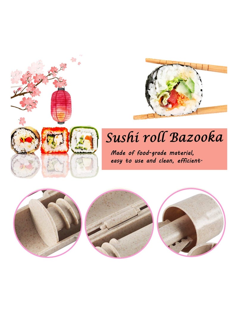 SYOSI Sushi Mold All In One Sushi Bazooka Maker Diy Rice And Sushi Roller Machine Sushi Maker - Image 5