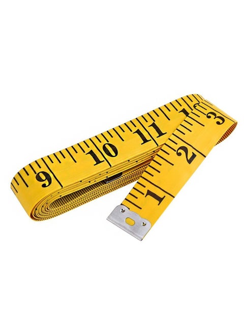 Double Scale Tailor Tape Standard Measurements Tape,Measuring Tape for Body,Sewing Tailor Craft Ruler,Yellow/Black 3meter
