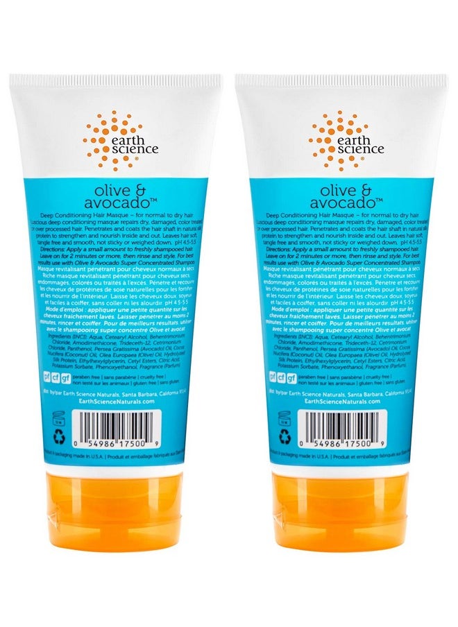 Earth Therapeutics Earth Science Olive & Avocado Deep Conditioning Hair Masque: For Normal To Dry Hair (2 Pk 6 Oz.)  - Image 2