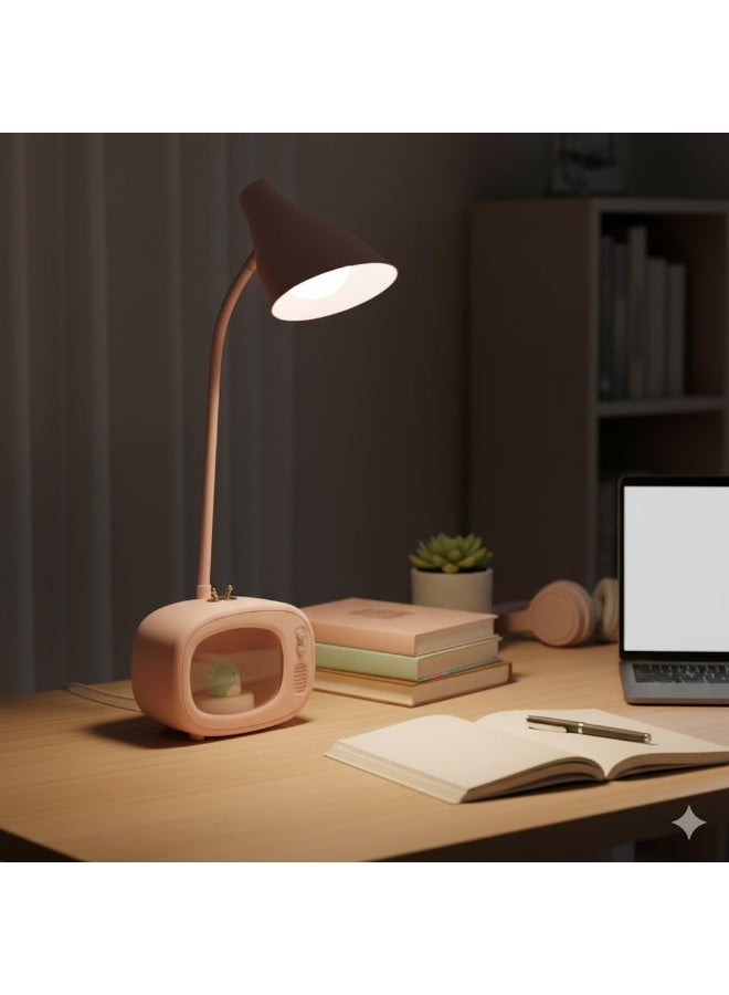 مصباح مكتب ولمبة جانبية تعمل باللمس – أباجورة LED بثلاثة أوضاع إضاءة ووانسة ليلية – إضاءة مريحة للقراءة والنوم وغرف الأطفال - Image 4