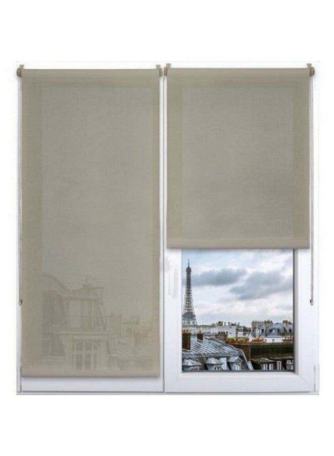 Elegant Design Sheer Screen Roller Blinds Taupe 90 x 180 cm 35299018063