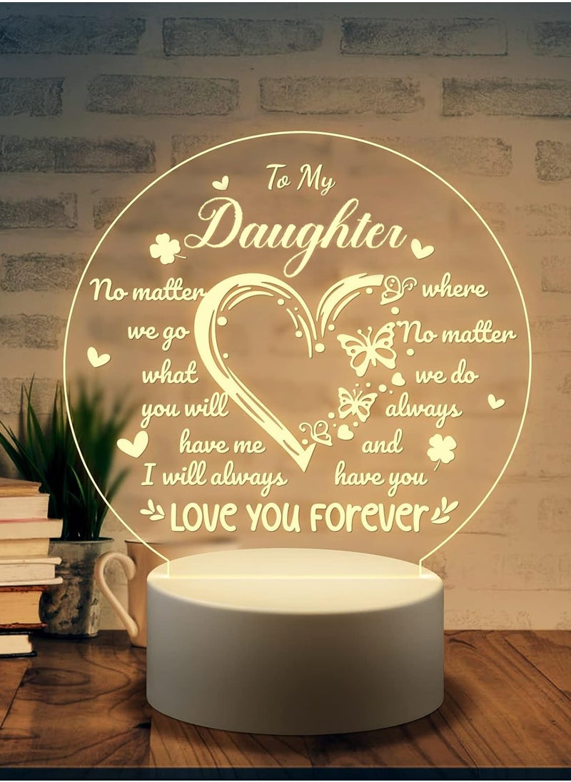RARELY - Colorful Artificial Daughter Birthday Gift Ideas Daughter Gifts from Daughters Night Light  Birthday Gifts for Daughters from Daughters Back to School Gifts for Daughter Wedding Gifts for Daughter - Image 1