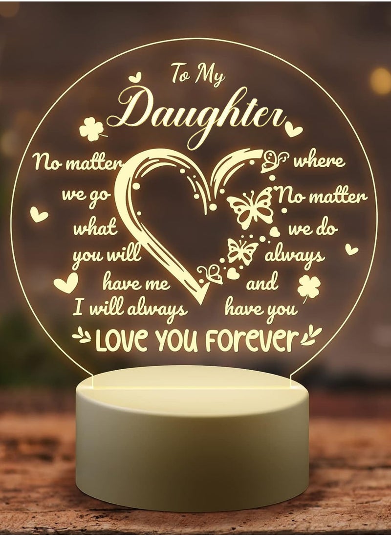 RARELY - Colorful Artificial Daughter Birthday Gift Ideas Daughter Gifts from Daughters Night Light  Birthday Gifts for Daughters from Daughters Back to School Gifts for Daughter Wedding Gifts for Daughter - Image 1