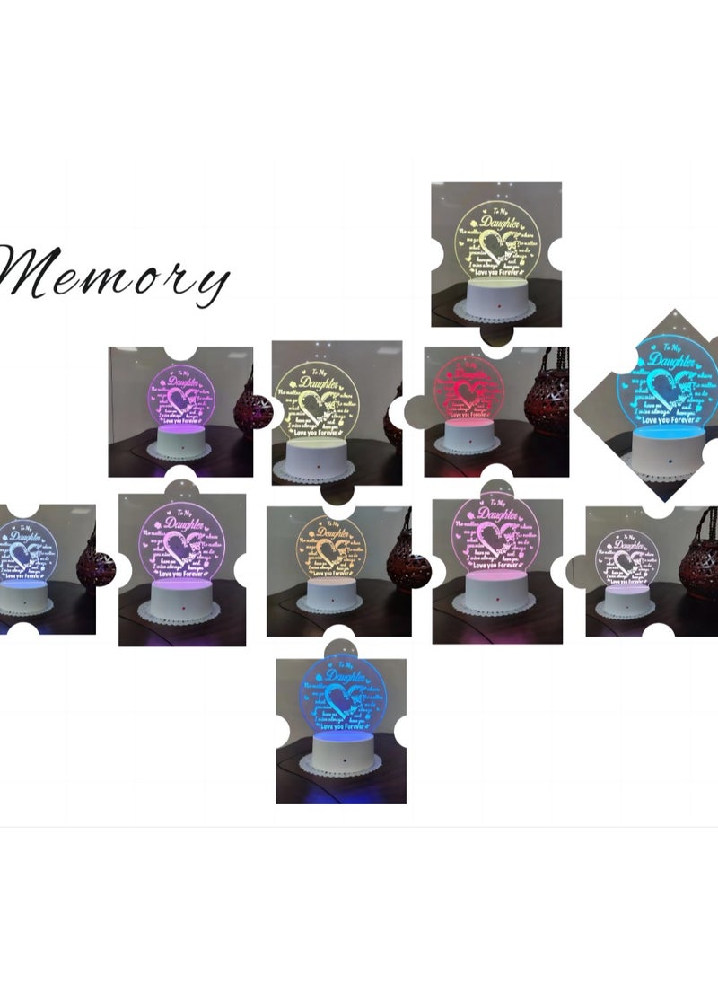 RARELY - Colorful Artificial Daughter Birthday Gift Ideas Daughter Gifts from Daughters Night Light  Birthday Gifts for Daughters from Daughters Back to School Gifts for Daughter Wedding Gifts for Daughter - Image 1