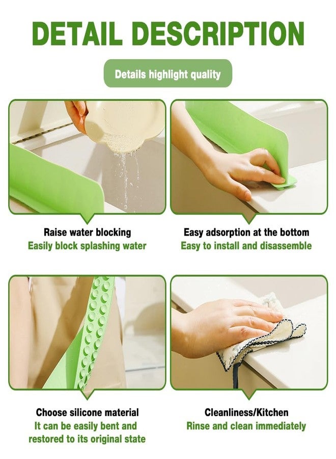 KANISYA Kitchen Sink Water Splash Guard 50CM | Flexible Silicone Anti-Splash Baffle with Strong Suction Cup | Countertop Water Blocking Barrier | Kitchen Sink Tools & Accessories - Image 5