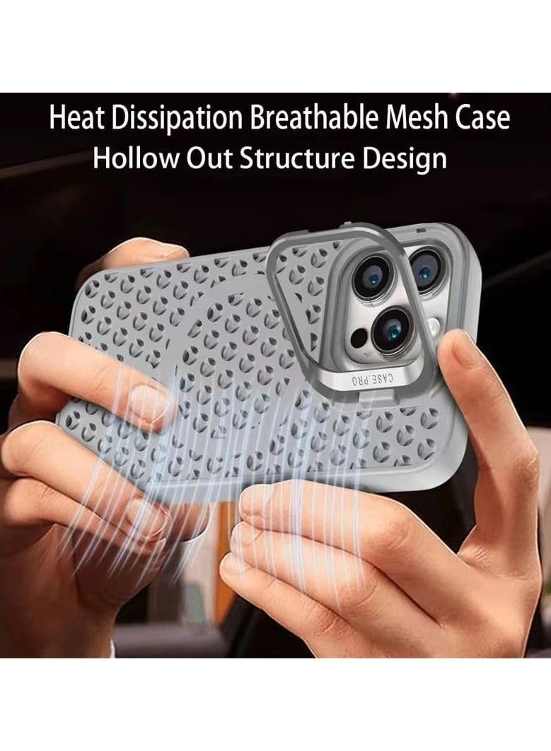 Casemate iPhone 15 Plus MagSafe Case Magnetic Silicone Case Compatible with iPhone Supports Magnetic Charging, Hollow Mesh Design for Heat Dissipation Ventilation and Camera Lens Holder Cover - Image 3