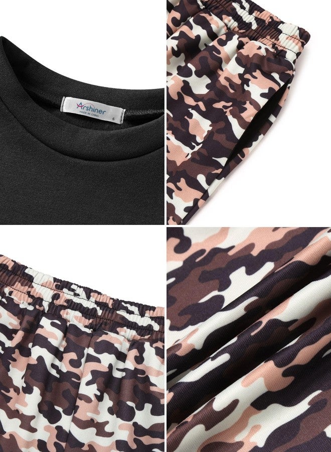 آرشنر طقم ملابس للأولاد من أرشينر، مكون من سويت شيرت وبنطال من الصوف بألوان متداخلة، مناسب لفصلي الخريف والشتاء. - Image 5