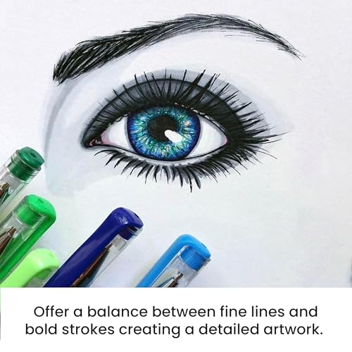 OfficeGoods Grey & Black Gel Pens with Refills – Glitter Metallic Classic – Medium 0.8-1.0mm Tips – Non-Toxic Gel Pens Set – Quick Dry Smudge-Free 12 Pack Colors - Image 5