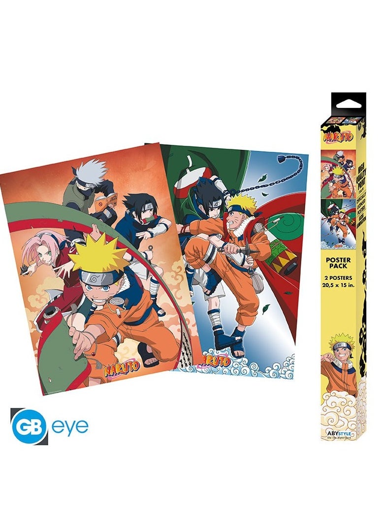 ABYstyle ABYstyle Naruto Team 7 X4 Set 2 Chibi 52x38 Posters  - Image 1