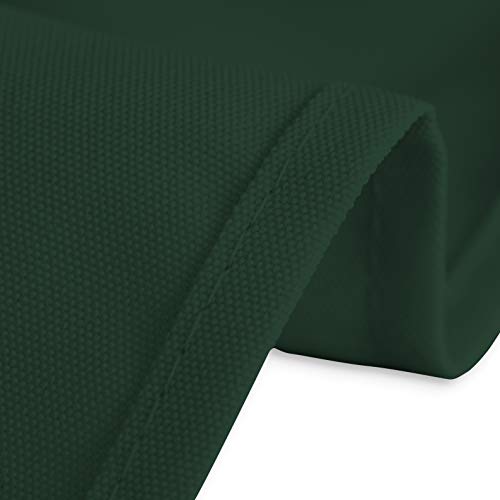 LTC LINENS LinenTablecloth 54-Inch Square Polyester Tablecloth Hunter Green - Image 2