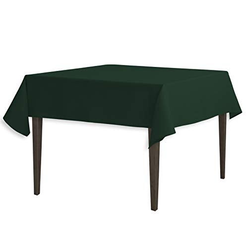 LTC LINENS LinenTablecloth 54-Inch Square Polyester Tablecloth Hunter Green - Image 4