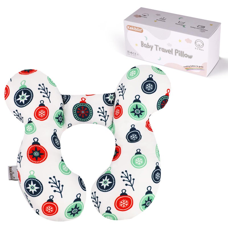 KAKIBLIN Baby Travel Pillow for Head and Neck, Upgraded Head Support Pillow, Baby Neck Pillows for Car Seat,Pushchair,Travel,(Cross) - Image 1