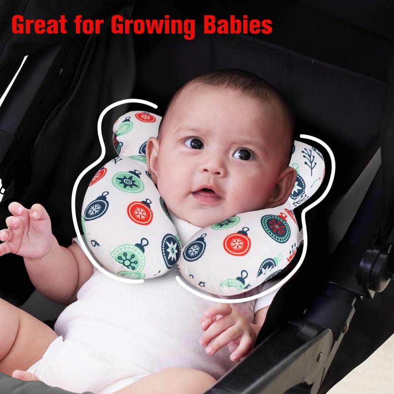 KAKIBLIN Baby Travel Pillow for Head and Neck, Upgraded Head Support Pillow, Baby Neck Pillows for Car Seat,Pushchair,Travel,(Cross) - Image 4