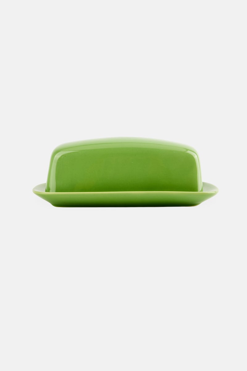 Muy Mucho Ceramic Butter Dish Celine Series, Green - Image 1