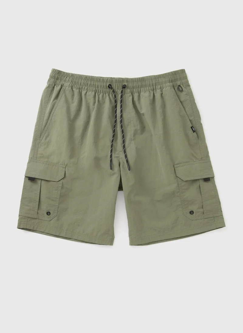 Matalan Khaki Cargo Swim Shorts