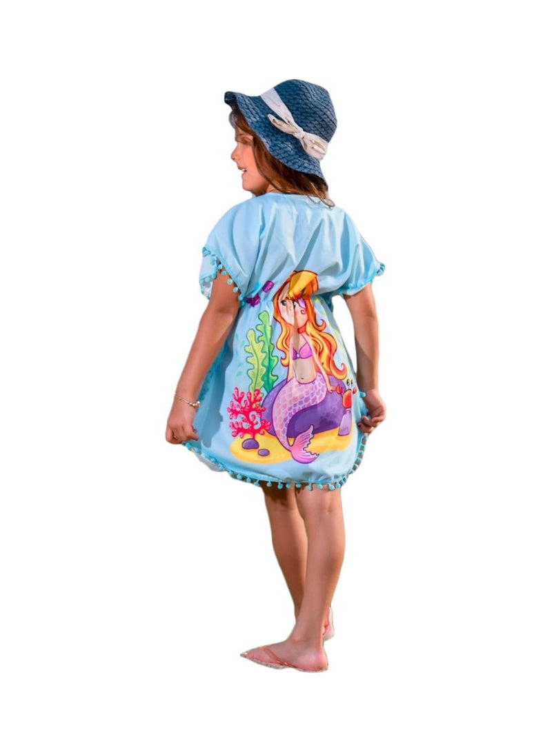 كاش مايوه بناتي ازرق فاتح - Image 2