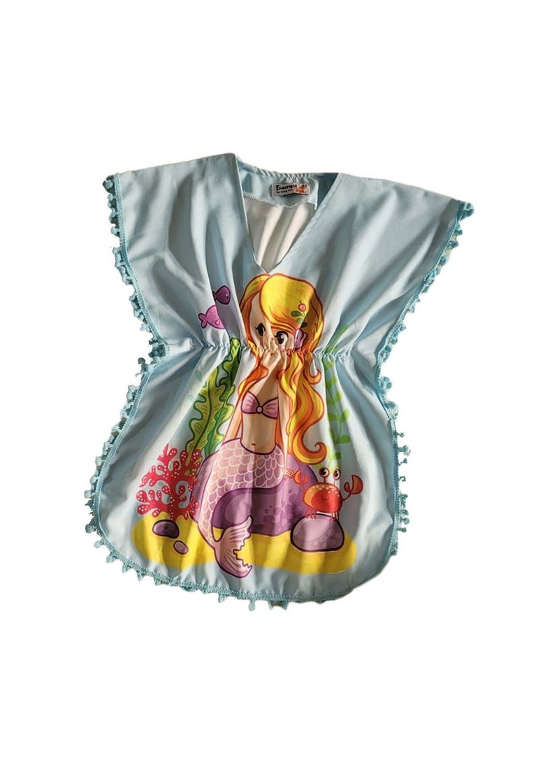 كاش مايوه بناتي ازرق فاتح - Image 3