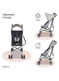 Nurtur Multicolor Lightweight Rex Buggy Stroller With Compact Foldable Canopy, Shoulder Strap For 6-36 Months  - Image 3