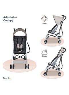 Nurtur Multicolor Lightweight Rex Buggy Stroller With Compact Foldable Canopy, Shoulder Strap For 6-36 Months  - Image 3