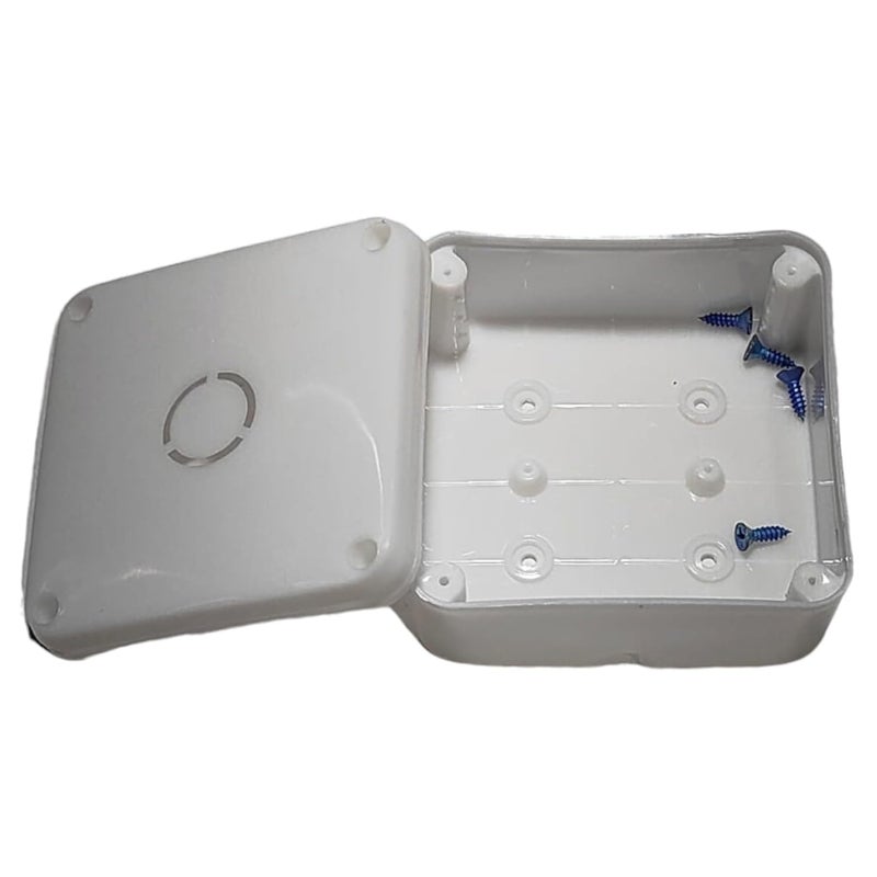 PVC Junction Box 4 x 4 with brass screws Pack of 5  - Image 3