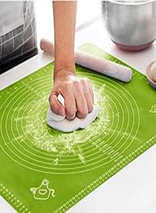 Silicone Baking Mat, dough mat, divided into sizes, Non Stick Mat 40 x 50cm (green) Silicone Baking Mat, Dough Mat, Divided into Sizes, Non Stick Mat 40 x 50 cm (Green)