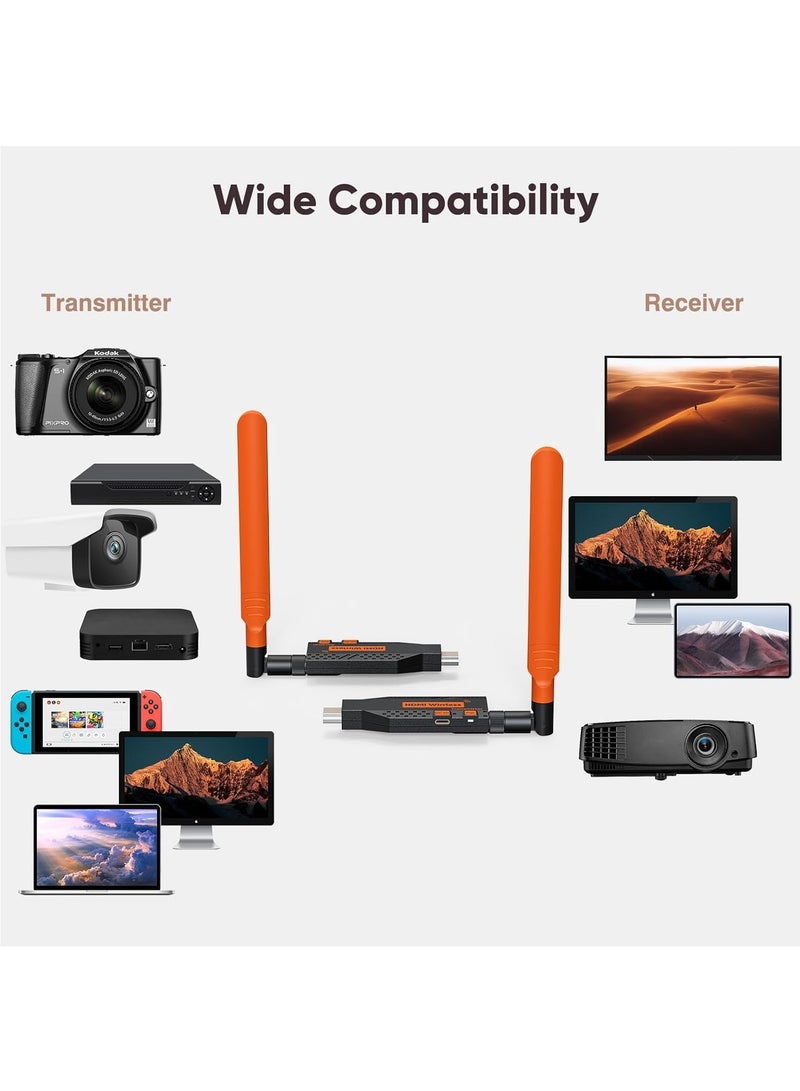ZESTECH Wireless HDMI Transmitter and Receiver, Long Range 150M/450Ft, 1080P HD Streaming, Plug & Play HDMI Extender for TV, Projector, Laptop, Gaming Console, Ideal for Home, Office, Classroom Use - Image 5