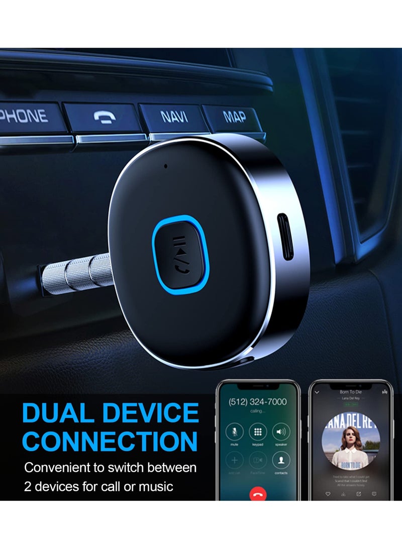 Bluetooth Aux Receiver 5.0 Wireless Audio Receiver for Car/Home Stereo/Wired Headphones/Speaker 16H Battery Life 3.5MM Hands-Free Calling And Music Playing  - Image 4