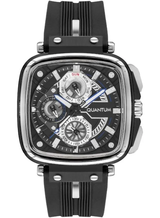 Quantum Quantum Powertech Analog Black Dial Men's Watch-PWG1014.351