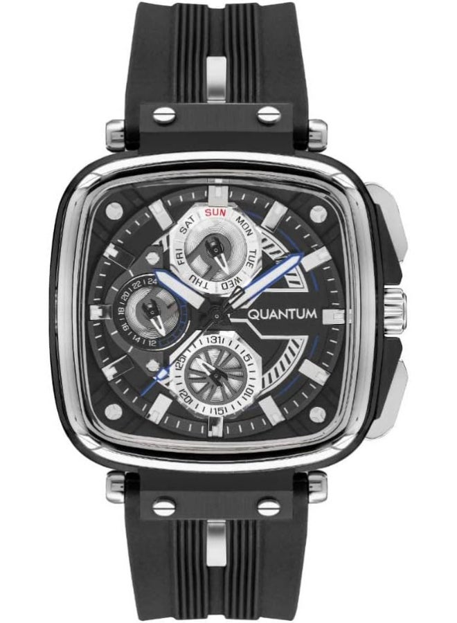 Quantum Powertech Analog Black Dial Men's Watch-PWG1014.351 - Image 1