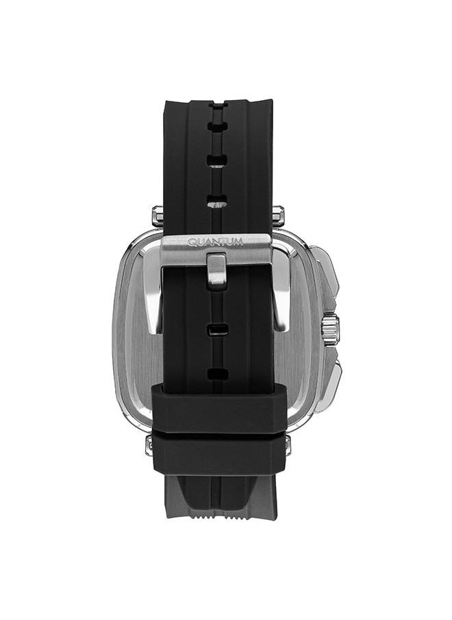 Quantum Quantum Men's Quartz Movement Watch, Multi Function Display and Silicon Strap Strap - PWG1014.351, Black  - Image 3