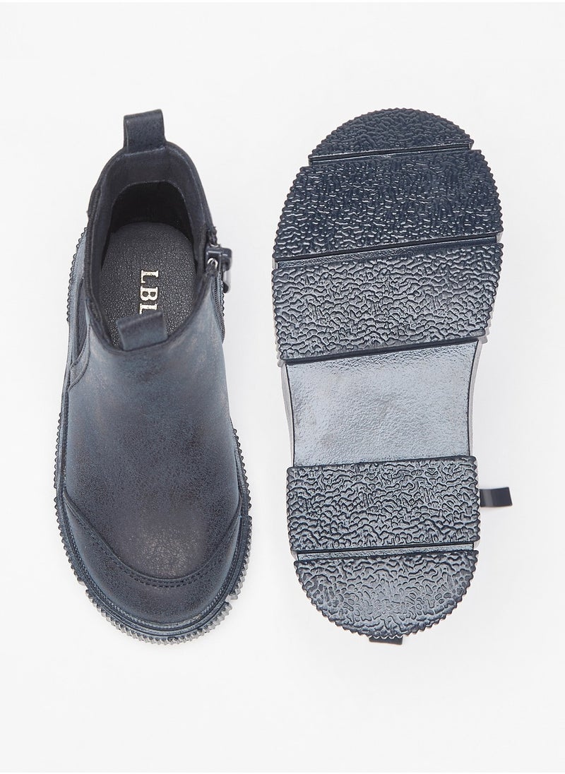 LBL by Shoexpress - Boys Solid Ankle Boots with Zip Closure - Image 1