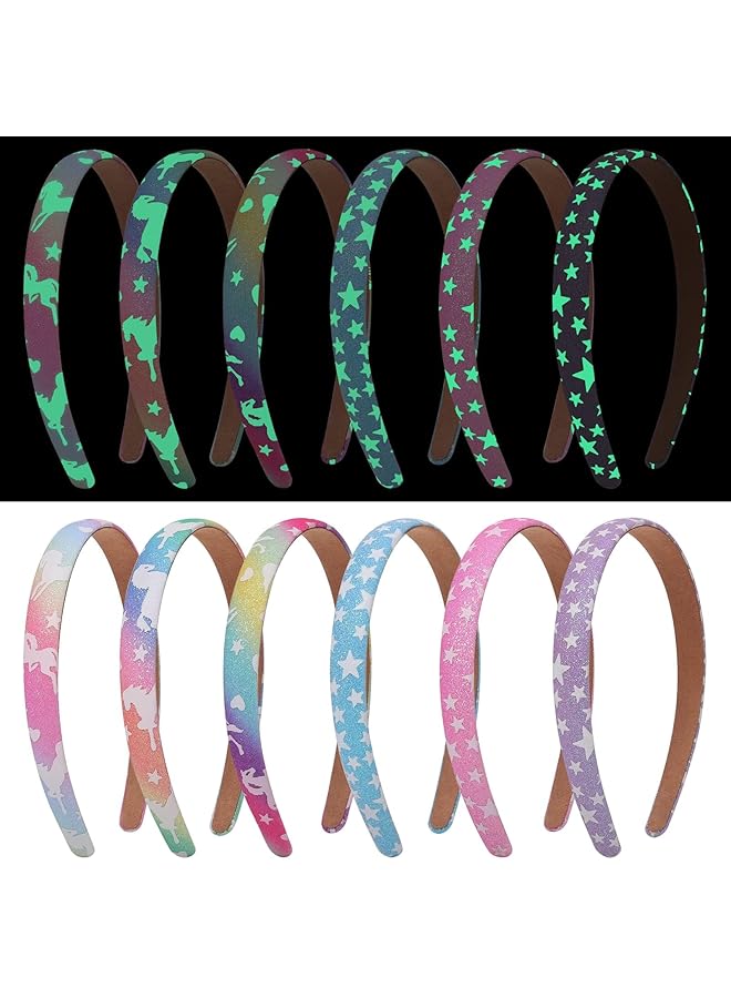 إيروريكس عصابة رأس يونيكورن لامعة للبنات، عصابة رأس للبنات، عصابات شعر لامعة غير قابلة للانزلاق للأطفال - Image 1