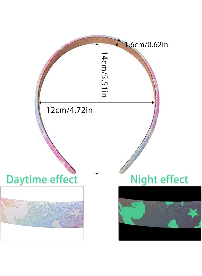 إيروريكس عصابة رأس يونيكورن لامعة للبنات، عصابة رأس للبنات، عصابات شعر لامعة غير قابلة للانزلاق للأطفال - Image 3