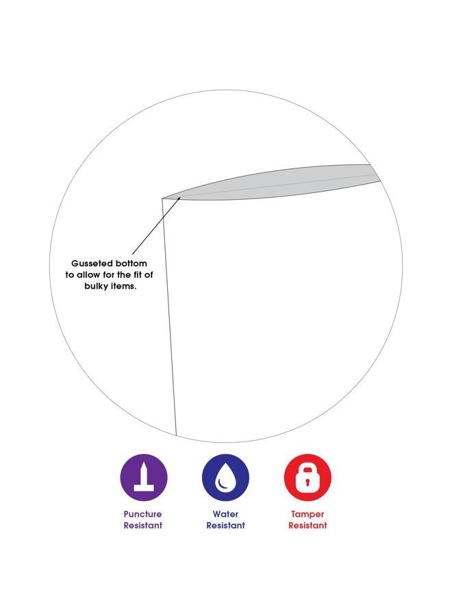 Tape Logic TLEPM20244 Expansion Poly Mailers, 20" x 24" x 4", White (Pack of 100) - Image 4