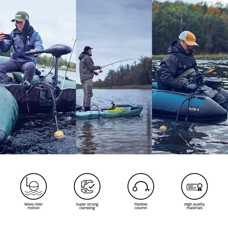 DEEPER ITGAM0007 Deeper Flexible Arm Mount 2.0 for Boats/Kayaks, Black , 80cm - Image 3