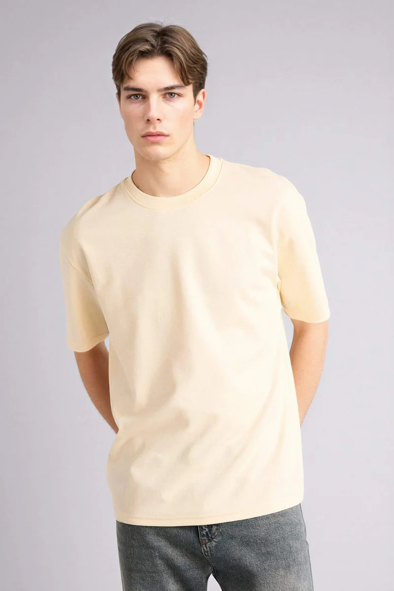 Defacto  Crew Neck Oversize Basic T-Shirt  | Best Price UAE