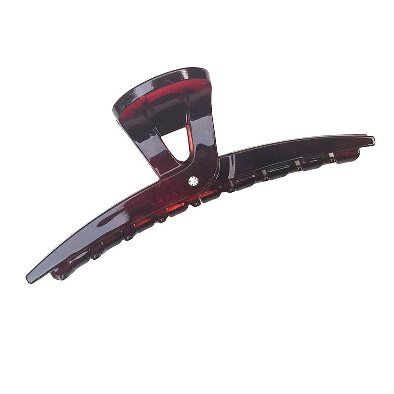 Parcelona French Pinch Tortoise Shell Covered Spring Crystal Jaw Hair Claw Clip Clamp Clutcher for Women - Image 1